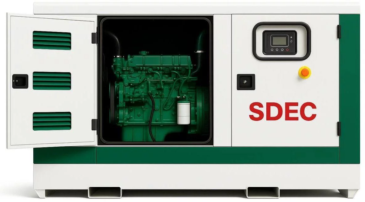 Дизельный генератор SDEC GMP 413SD в кожухе