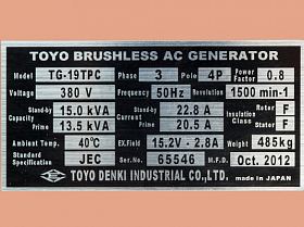 Дизельный генератор Toyo TG-19TPC — фото 27